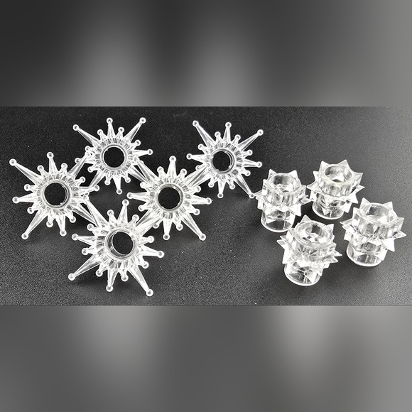 Other - Vintage Plastic Atomic Starburst Sputnik Christmas Light Covers Reflectors 9pc.